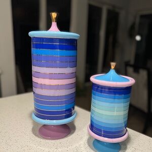 Jonathan Adler Scala Druggist Canisters.  Set Of 2
